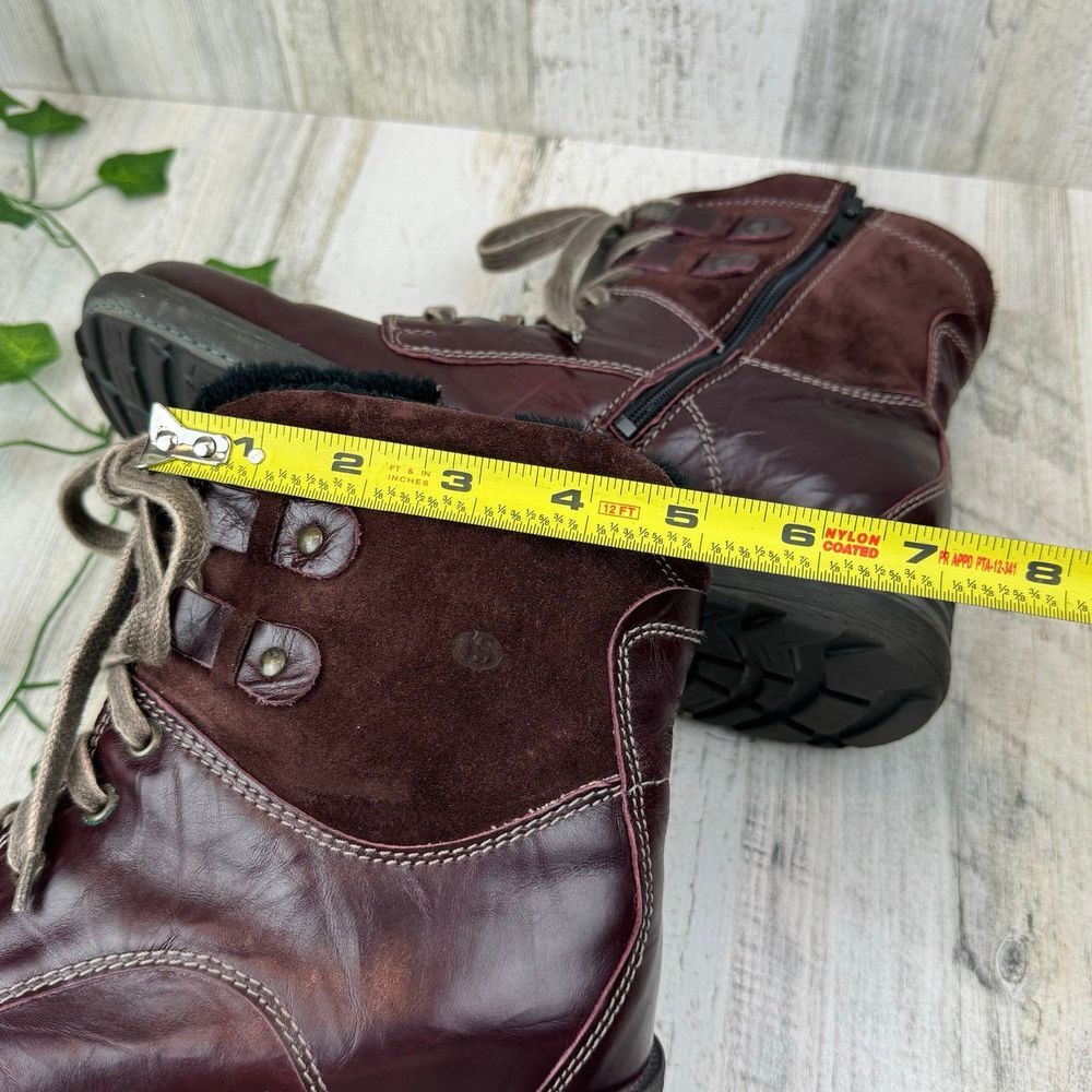 Josef Seibel Susie 01 Lace Up Ankle Boots, Red Bordeaux size 40/9.5 - Picture 12 of 12